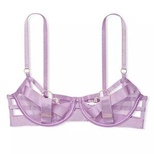 New! Victoria's Secret Very Sexy Purple Unlined Strappy Demi Bra 10310